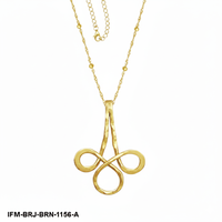 Collier pendentif minimaliste plaqué or tendance avec nœud en fil martelé en laiton, bijoux pour femme, idéal pour les fêtes et le quotidien