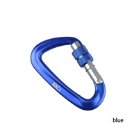 Mosqueton en aluminium personnalisé de 12 kN avec verrouillage à vis et crochet en D, accessoires de sac de bricolage pour l'escalade