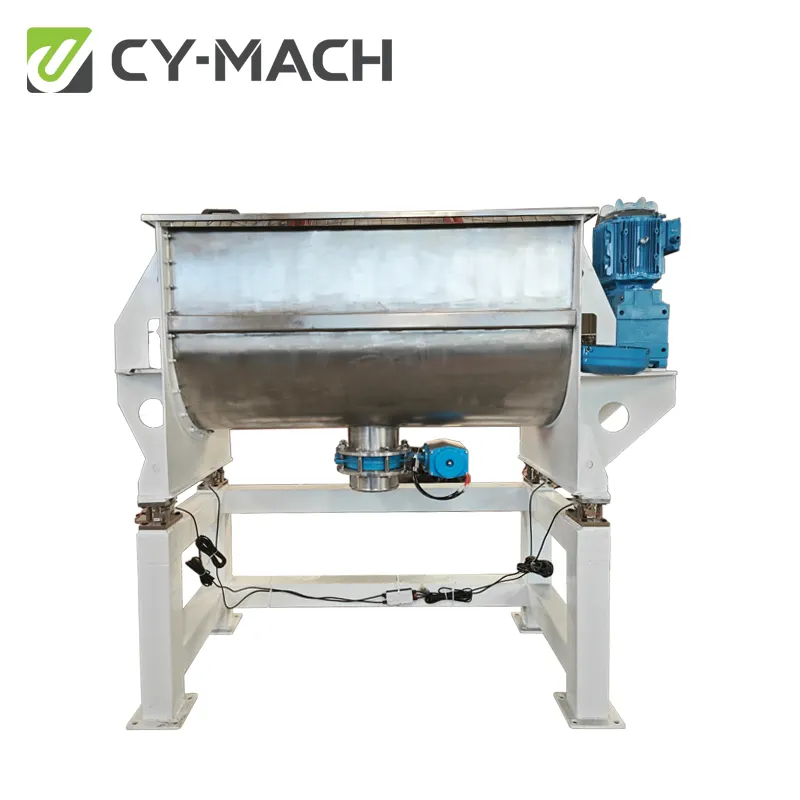 New Design powder mixer ribbon type 500kgs 1000L ribbon mixer cement Mortar Clay Mud vacuum ribbon blender mixer