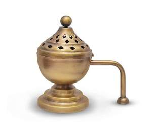 Perilla de base de quemador de incienso de latón puro de alta calidad, recién llegado, soporte de incienso de aceite religioso para mesa de casa a bajo costo - Product Image 5