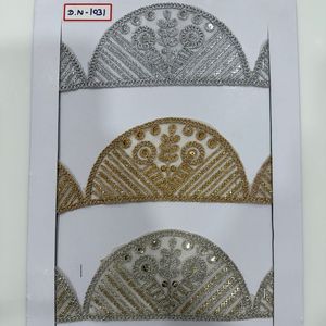 Encaje Bordado de Malla Elegante, Ribete Decorativo de Lujo, Hilo Metálico, Red de Poliéster, Lentejuelas, Saris, Vestidos, Ropa Étnica - Product Image 3