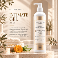Gel d'hygiène intime en marque propre 300ml |   Probiotiques et équilibre du pH |   Fabricant OEM Espagne