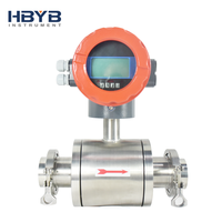Medidor de Flujo Magnético Sanitario para Agua Purificada, Bebidas Ligeras, Lociones Cosméticas, con Revestimiento de PTFE PFA de Fácil Limpieza, RS485 Modbus