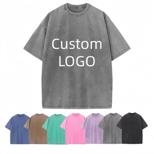 เสื้อยืดผู้ชายสไตล์วินเทจสตรีทแวร์ ผ้าคอตตอน 100% หนัก 250 แกรม พิมพ์ลายดิจิทัล ทรงหลวม - Product Image 3