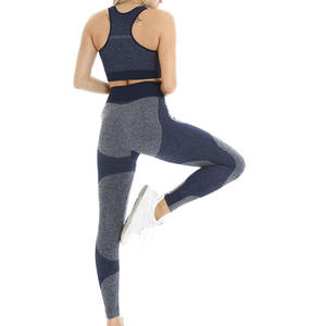 Gimnasio de alta calidad Fitness Conjunto de yoga sin costuras Mujeres 2 piezas Conjunto de yoga sin costuras Deportes Gimnasio Desgaste Conjunto de yoga - Product Image 6