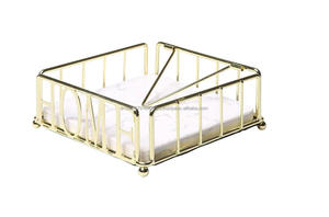 Porte-serviettes plat carré en métal découpé Modern HOME - Product Image 4