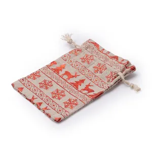 Sacs de sport personnalisés Elko avec cordon de serrage, sac cadeau de Noël pour gadgets, article promotionnel - Product Image 2