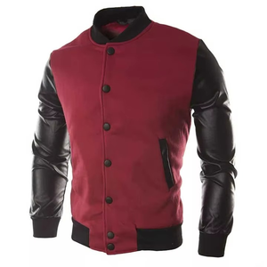 Nueva Chaqueta Varsity de Béisbol para Hombre, con Cuello Alto y Logotipo Frontal, Diseño Transpirable, Cuero Genuino, Estilo Urbano - Product Image 5