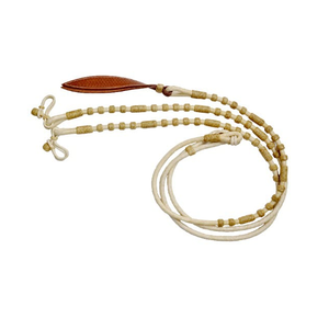 ROYAL INTRNATIONAL Équipement Équestre Haut de Gamme : Reins Romel/Romal en Corde Tressée à la Main en Cuir Brut, Couleur Châtain, pour Courses Hippiques, Fabriqué en Inde - Product Image 1