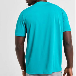 T-shirt uni pour hommes T-shirt en polyester T-shirts à séchage rapide Impression par sublimation personnalisée logo Unisexe Gym Sports T-shirts pour hommes - Product Image 2