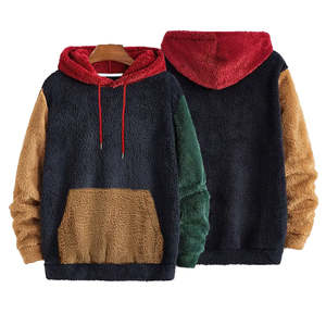 Sweat à capuche en fourrure surdimensionné pour homme, couleurs personnalisées, impression, manches longues, pull décontracté, poches kangourou, 100% coton, automne - Product Image 6