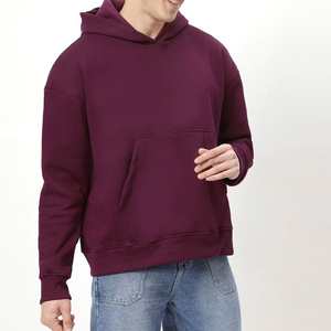 100% coton en gros coton lourd surdimensionné hommes sweats à capuche Logo personnalisé Streetwear plaine conception sweats à capuche - Product Image 5