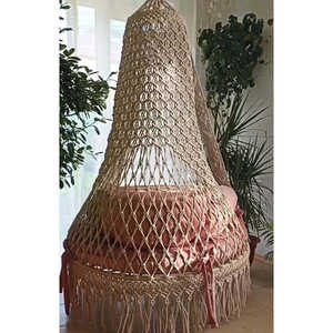 Hermosa Silla Colgante de Macramé Hecha a Mano, Material PE, Hamaca Colgante para Uso en Interiores o Exteriores, para el Hogar o la Sala de Estar - Product Image 2