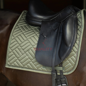Breathable English Equestrian Saddle Pad Quilted Durable Design Soft Lining for Training & Competition Use Saddle pads OEM - Product Image 3