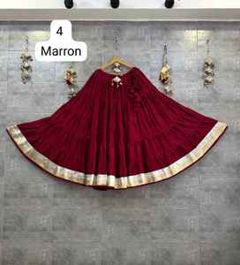 Ethnic Wear Lehenga <b>Skirt</b> for <b>Women</b> <b>Purple</b> Heavy Khadi Cotton Hand Block Print Moisture Wicking Traditional Design for Best - Product Image 1