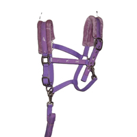 Ornements équestres : Harnais de tête pour cheval en vison de haute qualité avec sangle en nylon, logo personnalisé, rembourrage en nubuck durable, harnais anglais