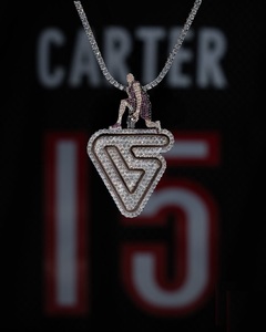 จี้เพชรโมอิสเพชรที่ได้รับการรับรองจาก GIA 925สไตล์ฮิปฮอปสีเงิน VVS เครื่องประดับชั้นดีจี้โซ่สำหรับผู้ชาย - Product Image 5