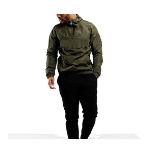 Veste coupe-vent personnalisée de haute qualité, veste coupe-vent verte, veste coupe-vent à imprimé camouflage, veste coupe-vent à capuche - Product Image 3