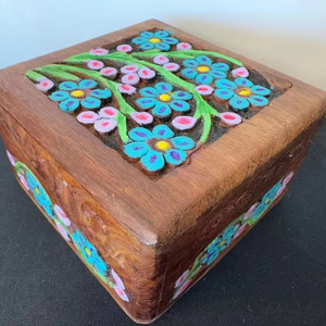 ORGANIZER DESGIAN NATURAL <b>WOODEN</b> Premium Printed Home <b>Wooden</b> Tabletop <b>Spice</b> Box With Separate Compartments for <b>Spices</b> and - Product Image 1