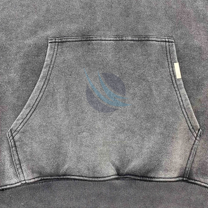 Sudadera con Capucha Extra Grande para Hombre, Lisa, Teñida, con Estampado Personalizado, 100% Algodón, Estilo Vintage, Forro Polar, Cómoda, para Uso Diario, Moda de Invierno - Product Image 3