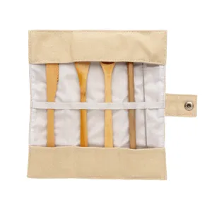 Ensemble de couverts en bambou écologiques pour le camping et les aventures en plein air - Product Image 6