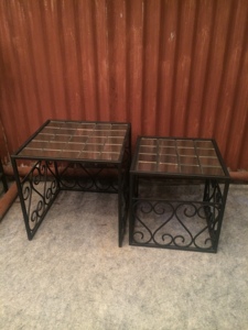 Juego de dos mesas de centro doradas de lujo con diseño moderno de anidamiento superior de vidrio templado de Metal cuadrado de moda para sala de estar - Product Image 4