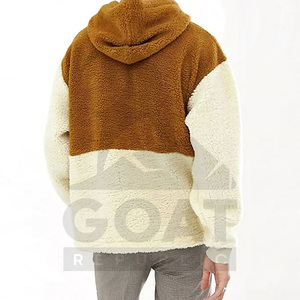 เสื้อฮู้ดเชอร์ปาผู้ชายปี 2025 แบบเรียบสีพื้น สไตล์สตรีท ผ้าฝ้าย 100% ผ้าฟลีซหนานุ่ม เสื้อกันหนาวมีกระเป๋า - Product Image 2