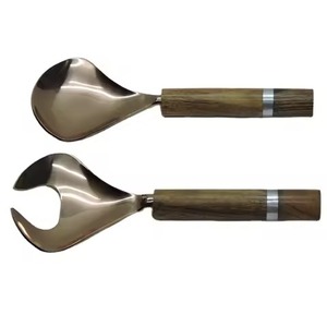 Mango de resina de madera y acero inoxidable con Servidor de ensalada Chapado en cobre, cubiertos de cocina, accesorios de cocina - Product Image 5