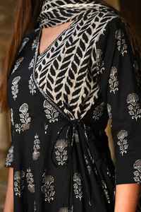 Recién llegado, pantalón Kurti de algodón elegante de diseñador de alta calidad con Dupatta con estampado y trabajo manual, exportador de moda para mujer - Product Image 6