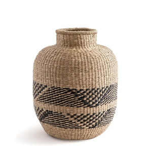 Herbe de mer grand vase décor à la maison artisanat fabriqué au Vietnam matériau écologique pour la décoration de la maison et la décoration de la vaisselle en gros - Product Image 1