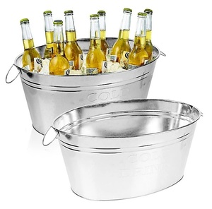 ถังแช่เครื่องดื่มแชมเปญคลับดีไซน์ใหม่ถังน้ำแข็งเบียร์สแตนเลสพร้อมที่จับทำด้วยมือ - Product Image 1