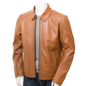 New Custom Genuine Leather Winter Zip up <b>Jackets</b> <b>Men</b> Casual Windbreaker Motorcycle Biker Leather <b>jacket</b> <b>for</b> <b>men</b> - Product Image 3