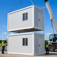 Maison conteneur préfabriquée modulaire extérieure, mini-maisons, bureau en panneaux sandwich d'acier, hôtel de secours, école