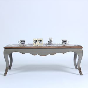Mesa de Centro Moderna para Sala de Estar Estilo Indonesio No. 7305, Tamaño 110x55x40cm, Madera de Caoba Antigua de Alta Calidad - Product Image 1