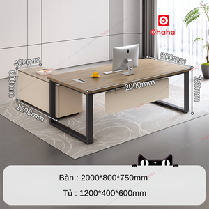 Bureau de travail en bois de qualité supérieure du gestionnaire et assemblé BLV044 - Product Image 6