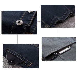 Chaleco Vaquero Transpirable de Alta Calidad para Hombre, Sin Mangas, Color Azul, Liso, Teñido, Producto Personalizado, Chaleco Vaquero de Invierno para Hombre - Product Image 5