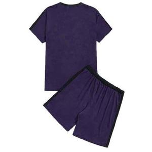 High Street grande taille hommes été sport à capuche survêtement ensemble poids lourd vêtements décontractés du Pakistan imprimé techniques - Product Image 4