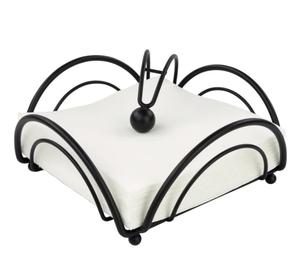 Soporte de servilleta de metal hecho a mano, con recubrimiento de polvo negro, hoteles, restaurantes, mesa de cocina, encimera, soporte de pañuelos, precio genuino - Product Image 3