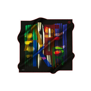 Luxury 100% Silk Designer Square <b>Scarf</b> with Leopard Pattern - Product Image 1