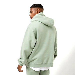 Sweat à capuche oversize en molleton de coton 100% unisexe Sweat-shirt d'hiver respirant imprimé de logo personnalisé avec sweat à capuche brodé pour hommes - Product Image 2