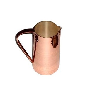 Carafe à eau en cuivre pur martelé la plus vendue pour servir de l'eau dans les restaurants, les hôtels, la vaisselle de table, carafes à eau avec poignée en laiton - Product Image 6