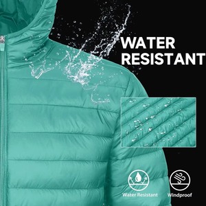 Veste matelassée à capuche unisexe automne-hiver 2025, couleur unie vintage, fermeture éclair, imperméable, tissu en toile chauffant - Product Image 6