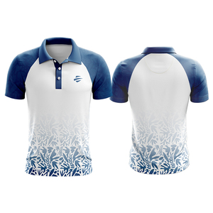 เสื้อยืดโปโลสำหรับผู้ชายระบายอากาศได้ดีพิมพ์โลโก้แบบ100% แห้งเร็วผ้าโพลีเอสเตอร์ - Product Image 5