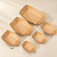Vente Flash – Plateaux Alimentaires en Papier Kraft Non Pliables, Jetables, Anti-Graisse, Écologiques, à Fond Ouvert, Idéaux pour BBQ et Frites – En Stock