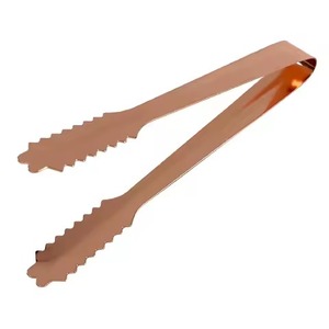Copper Antique Finished Modern Stainless Steel Multi-function Heavy Duty <b>Dishwasher</b> Safe Ice Tongs for Serving Food & Party - Product Image 1