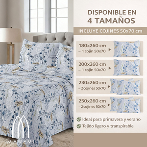 Set Copripiumino di Lusso King Size con Stampa Floreale in Poliestere, Traspirante e Leggero, Tinta Unita per Tutte le Stagioni - Product Image 6