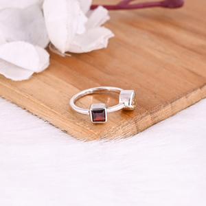 925แหวนพลอยโกเมนสีเหลืองมะนาวธรรมชาติเงินสเตอร์ลิงทำด้วยมือแหวนดีไซเนอร์ขายส่งเป็นของขวัญสำหรับเธอ - Product Image 2