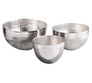 Tableware Wedding Birthday Parties Chocolate Serving <b>Bowls</b> Set Of 3 Silverware Dessert Soup <b>Snacks</b> Severware <b>Snacks</b> <b>Bowl</b> Set - Product Image 1
