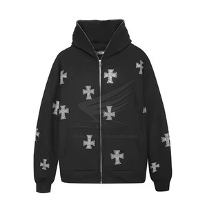 Nouvelles sweats à capuche tendance pour hommes, entièrement zippées, doublées, 100 % coton polaire respirant, décontractées, personnalisables HAWK FLY - Product Image 1