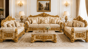 Custom Made Luxury Living Room Furniture Set Premium Teak Wood Square Carved <b>Sofa</b> Handmade Durable Sectional <b>Sofa</b> - Product Image 4